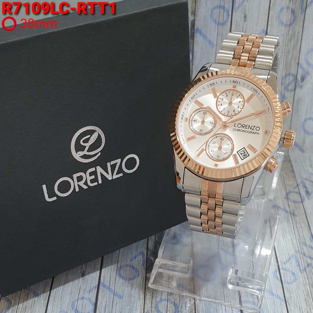 JAM TANGAN LORENZO ORIGINAL R-7109 RANTAI 3,8CM / JAM TANGAN WANITA / JAM TANGAN IMPORT