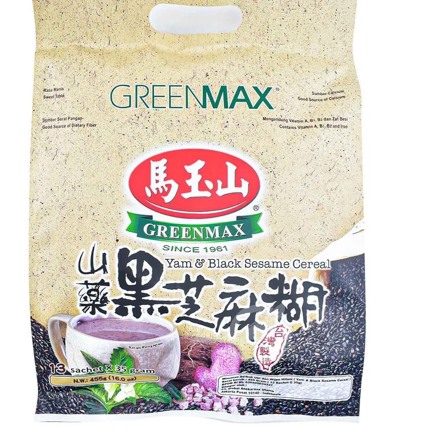 

♗ Greenmax Yam & Black Sesame Cereal 455 Gr ◙