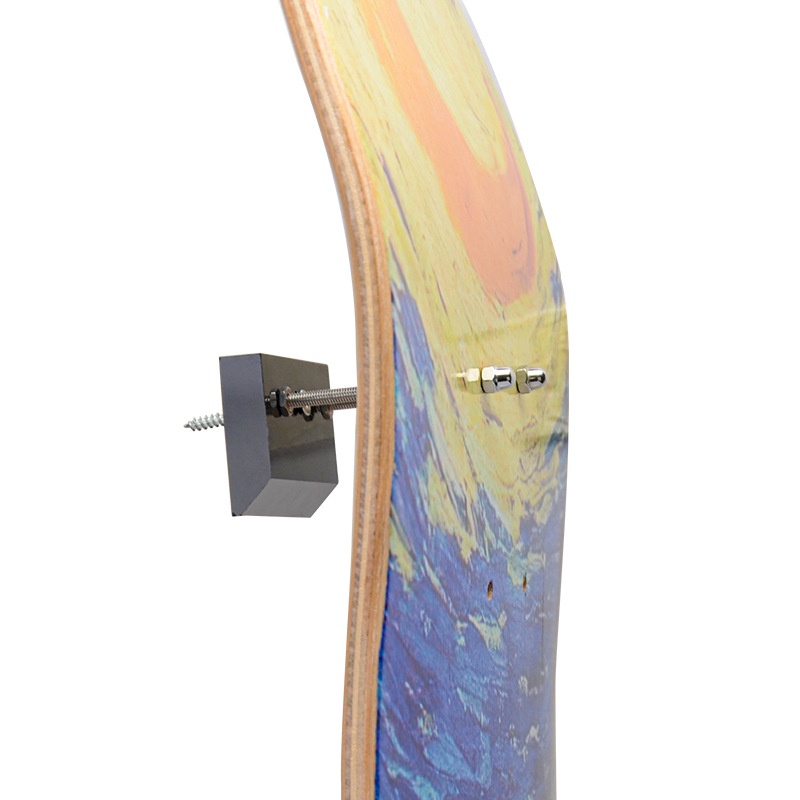 Double Rocking Skateboard Wall Holder Untuk Dekorasi Skateboard Dinding Non Marking Akrilik Holder MS2209