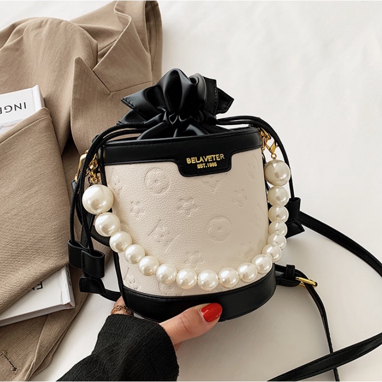 G-GT 1973 SANASINISUKA TAS SELEMPANG TABUNG TALI MUTIARA IMPORT WANITA CEWEK PEREMPUAN JAKARTA BATAM