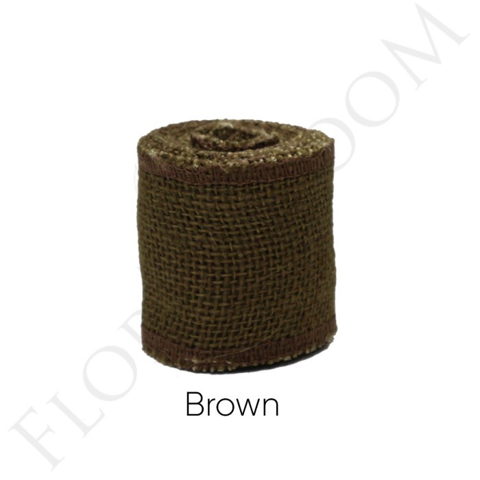 

AIM24- Jute Ribbon ±6cm x 2 Meter - Pita Goni - Brown