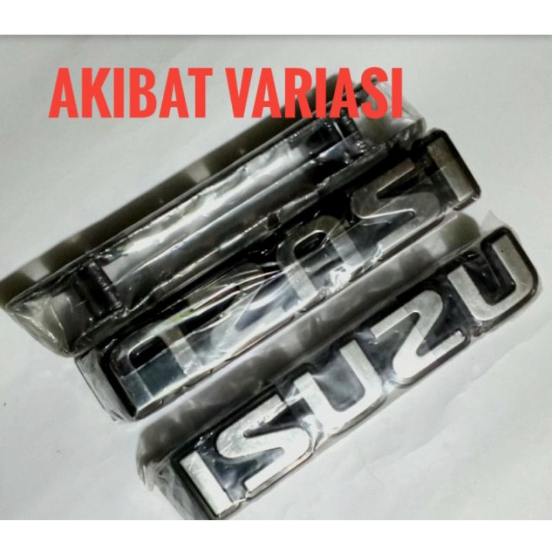 Tulisan Emblem Mobil Isuzu Panther Kotak Logo Tulisan Isuzu Mobil Panther Lama Lambang Bemper Depan 