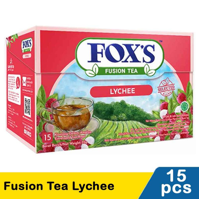 FOX'S FUSION TEA lychee 15's