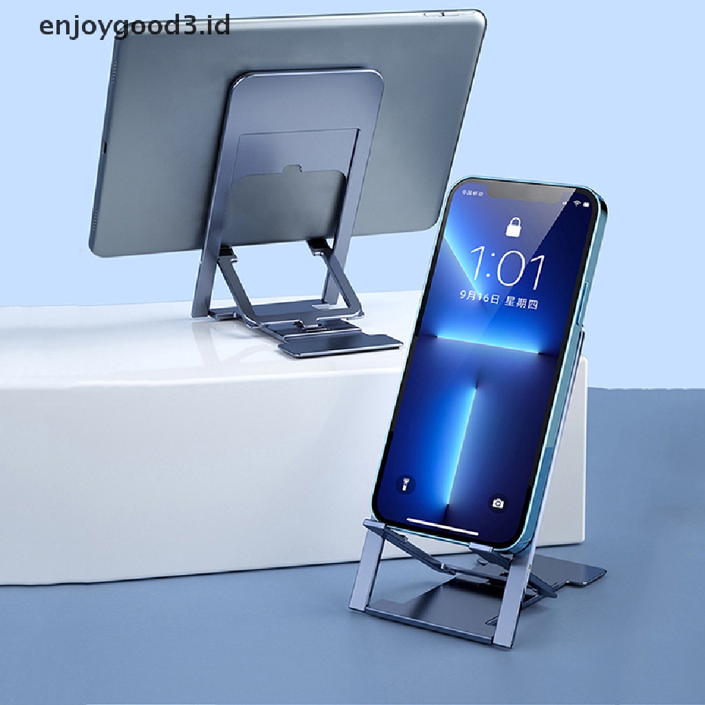 【 Rready Stock 】 Universal Desktop Mobile Phone Holder Stand for IPhone IPad Adjustable Tablet Foldable Table Cell Phone Desk Stand Holder （ ID ）