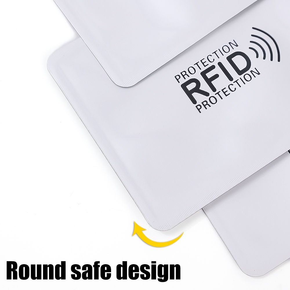 10pcs Aluminium Foil Anti-Degaussing Pemegang Kartu Bank Anti-Geser Pelindung Kartu ID Card Anti-RFID Scanning Shielding Bag