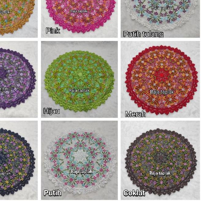 ◙ Taplak meja tamu bulat kecil bordir/taplak meja sudut/taplak vas bunga/taplak meja rias size 40 cm
