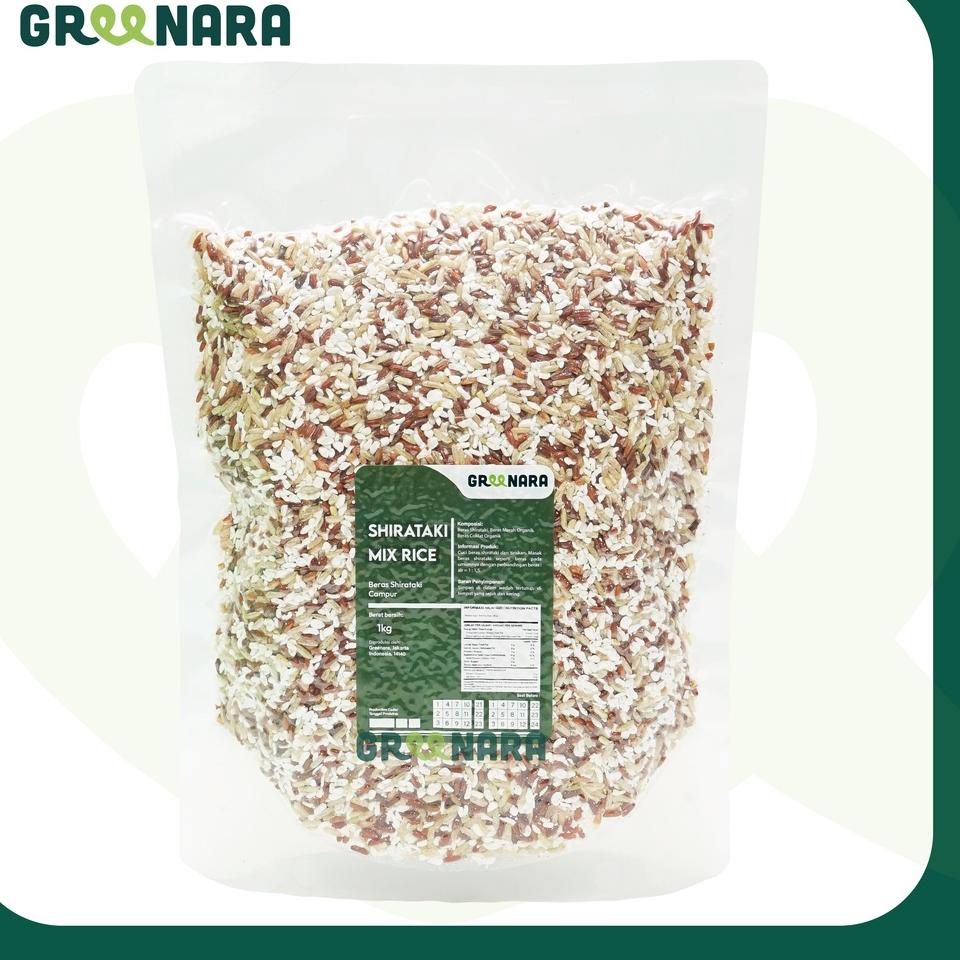 

➭ Shirataki Mix Rice 1Kg / Shirataki mix Beras Merah , Coklat Organik ☼