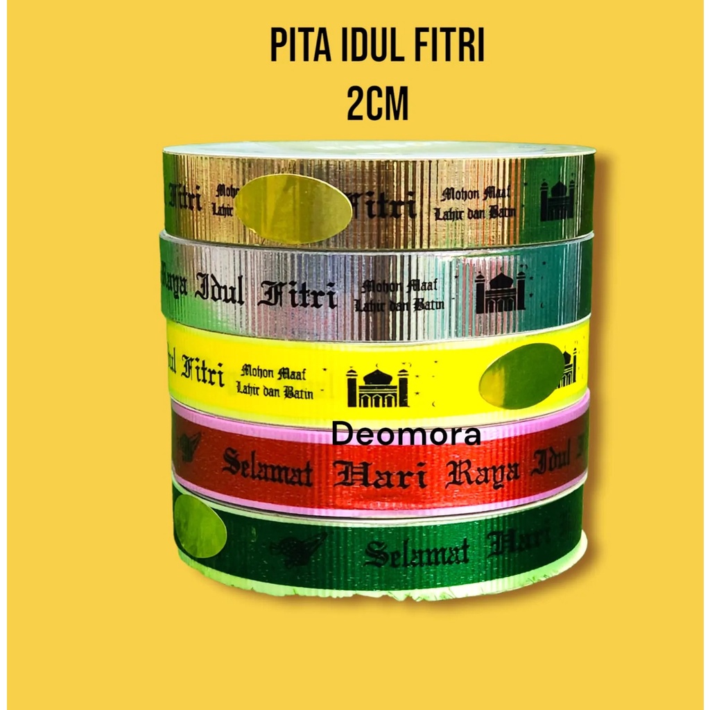 

Pita Idul Fitri 2cm doff metalik/roll Pita lebaran