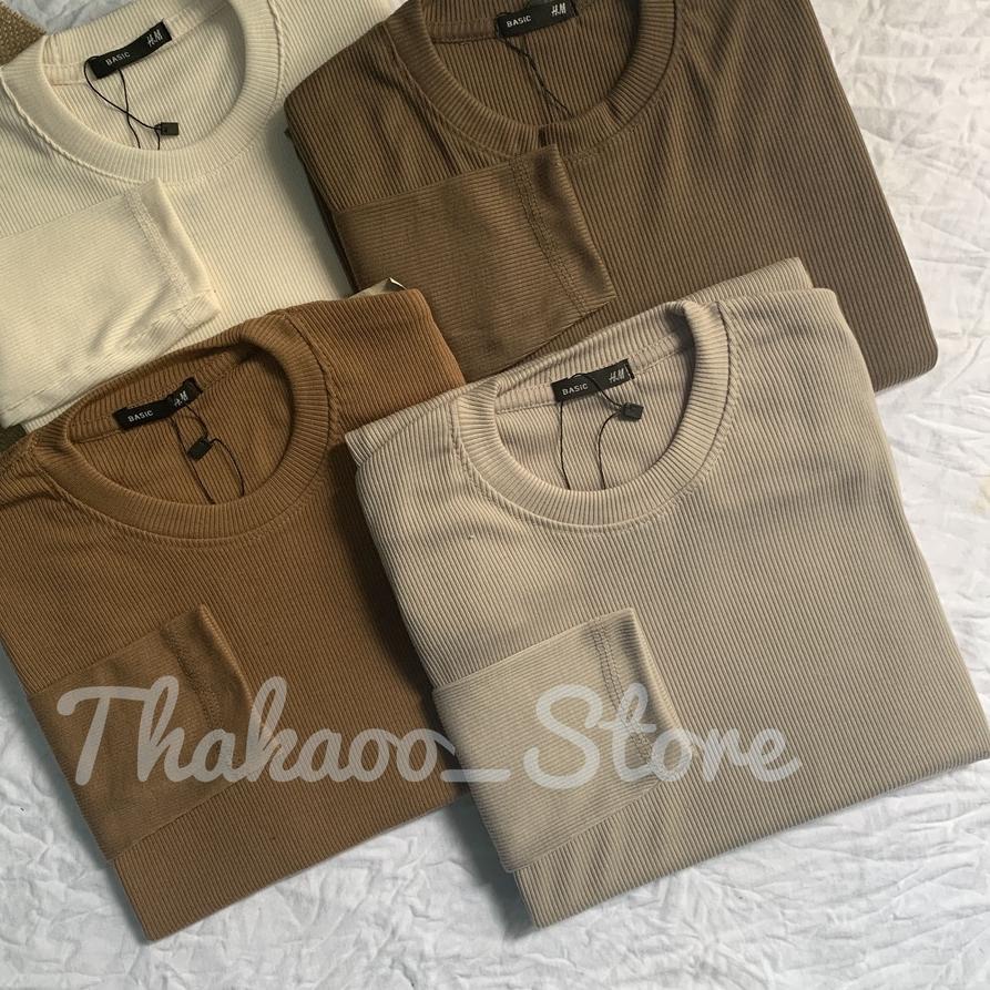 Bisa Cod Kaos Rib /Kaos Rib /Kaos Rib Lengan Panjang/ Kaos /Kaos Hits/Baju Wanita 2022/Kaos H&M/Kaos