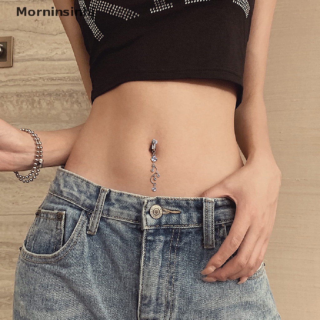 Mornin 1Pc Cincin Pusar Perut Palsu Clip On Belly Non Pusar Ring id