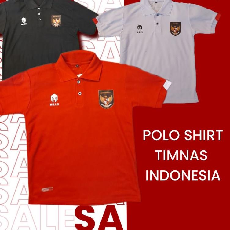 ✷ POLOSHIRT TIMNAS INDONESIA 2022 / BAJU TIMNAS INDONESIA ( pilihan logo garuda sablon dan bordir ) 