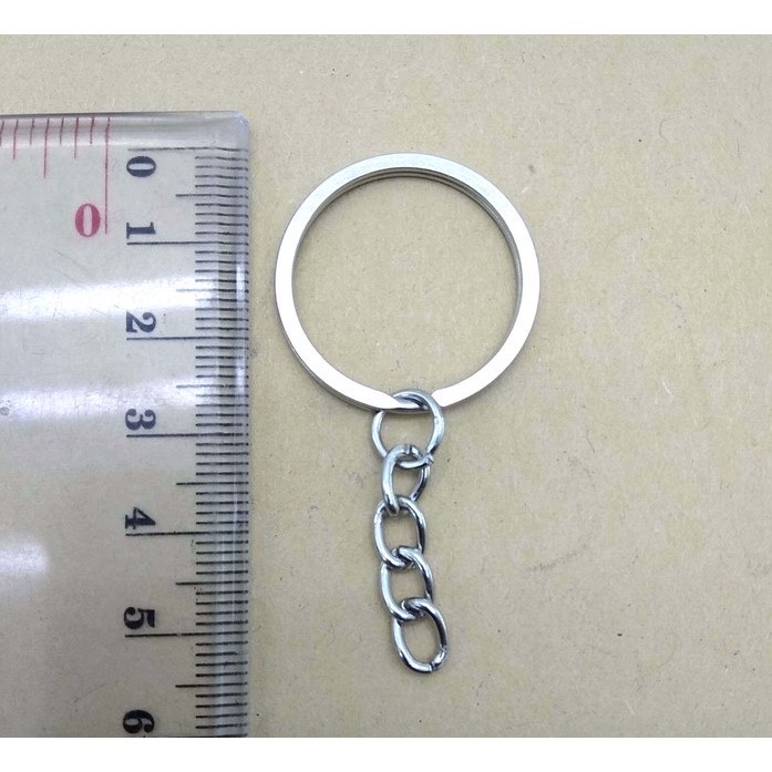 30MM -  RING GANTUNGAN KUNCI FLAT AKSESORIS PEMBUATAN SOUVENIR &amp; HIASAN MODEL PIPIH GEPENG / CANTOLAN BESI RING HIASAN KEYCHAIN