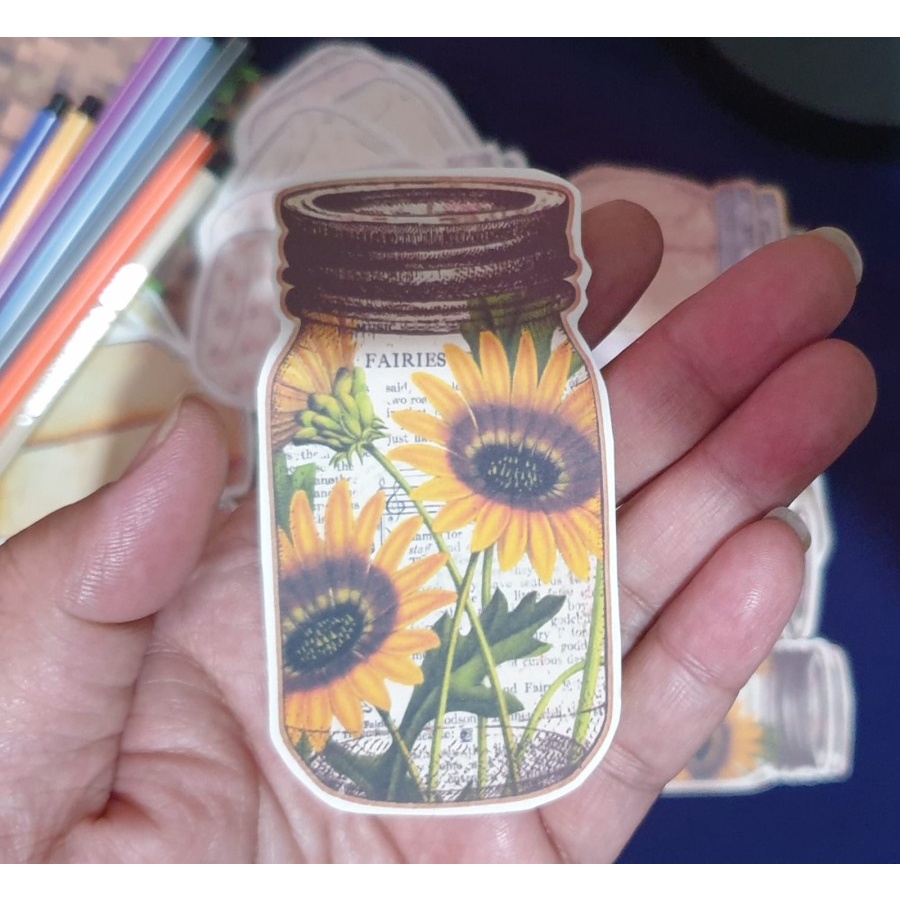 Journaling Deco - Vintage Jar Sticker VJ-02 (10pcs)