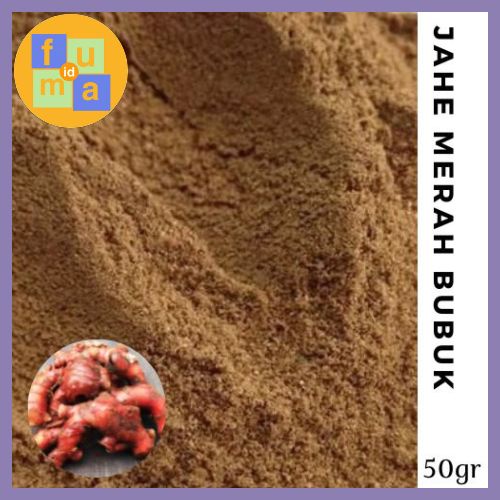 Jahe Merah Bubuk 50gr / Serbuk Jahe Merah Murni / Jahe Original / Herbal / Rempah / Bumbu Dapur