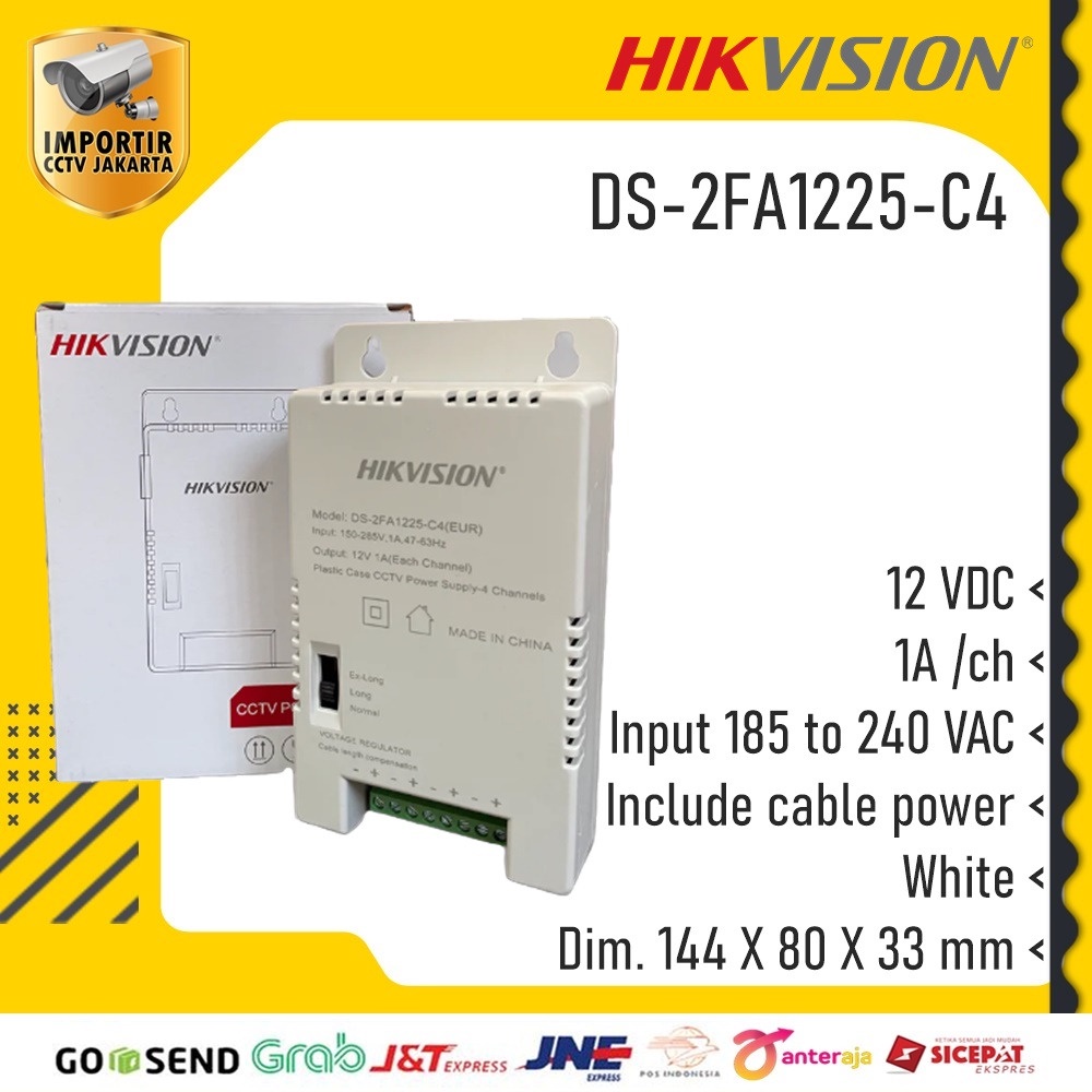 PSU Power Supply Hikvision 4port DS-2FA1225-D4 12V 4A