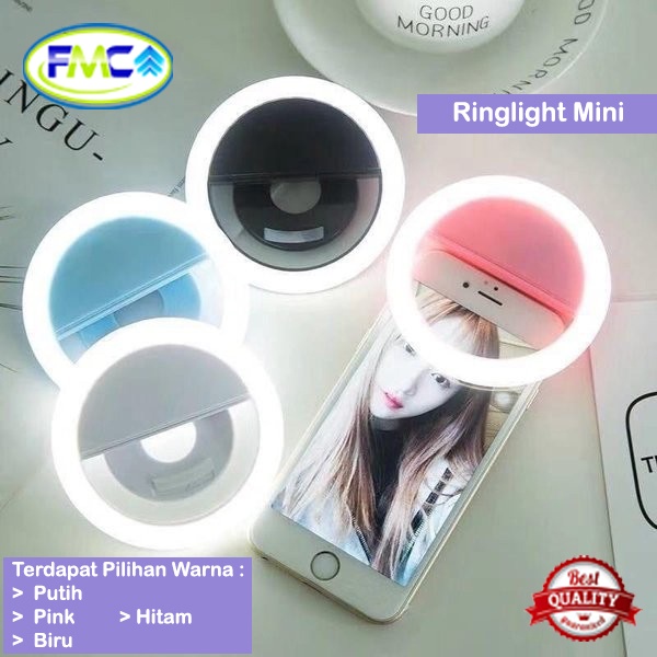 Ring light Ringlight Mini Selfie Flash Lampu Foto Selfi Camera Hp Kamera Handphone 3 Pengatur LED Cahaya Bulat Warna