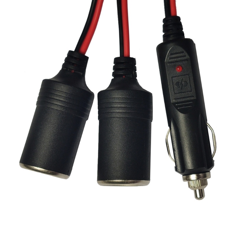 Zzz Adaptor Y Splitter Mobil 2 Arah Male to Double Female Colokan Ekstensi Charge Soket Kabel Listrik Kawat