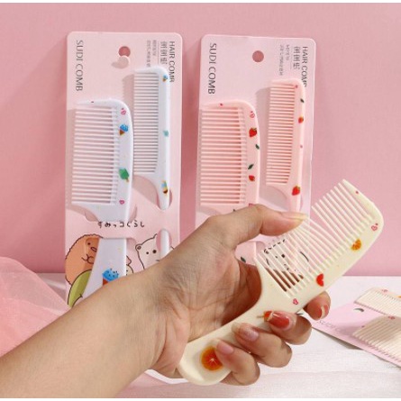 Xia.id 2pcs / Set Sisir Rambut Motif Kartun Hewan Untuk Anak Laki-Laki / Perempuan