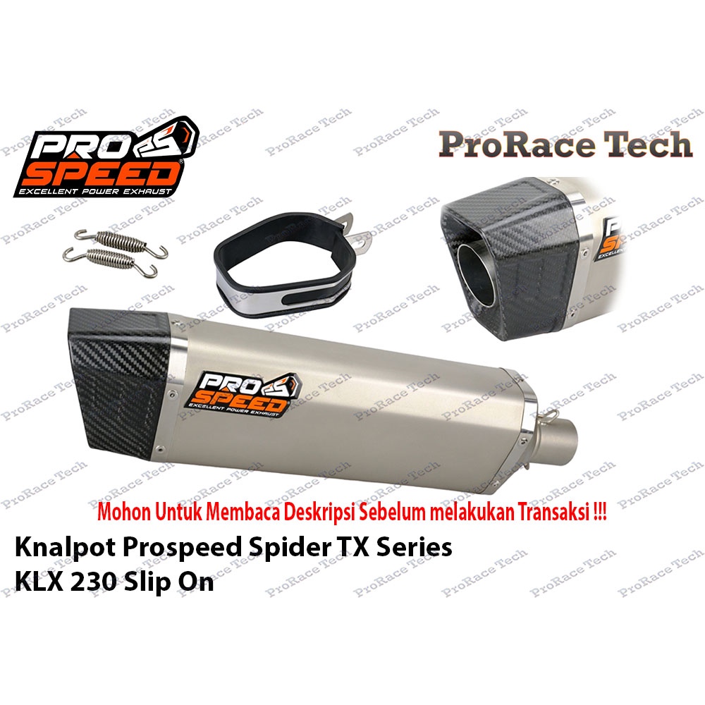 Knalpot Prospeed Spider TX Series KLX 230 Slip On
