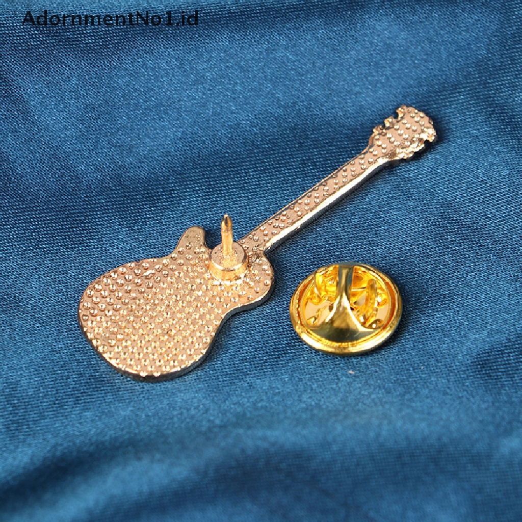 [AdornmentNo1] Retro Gitar Bros Fashion Wanita Pin Perhiasan Kepribadian Punk Bros Pin [ID]