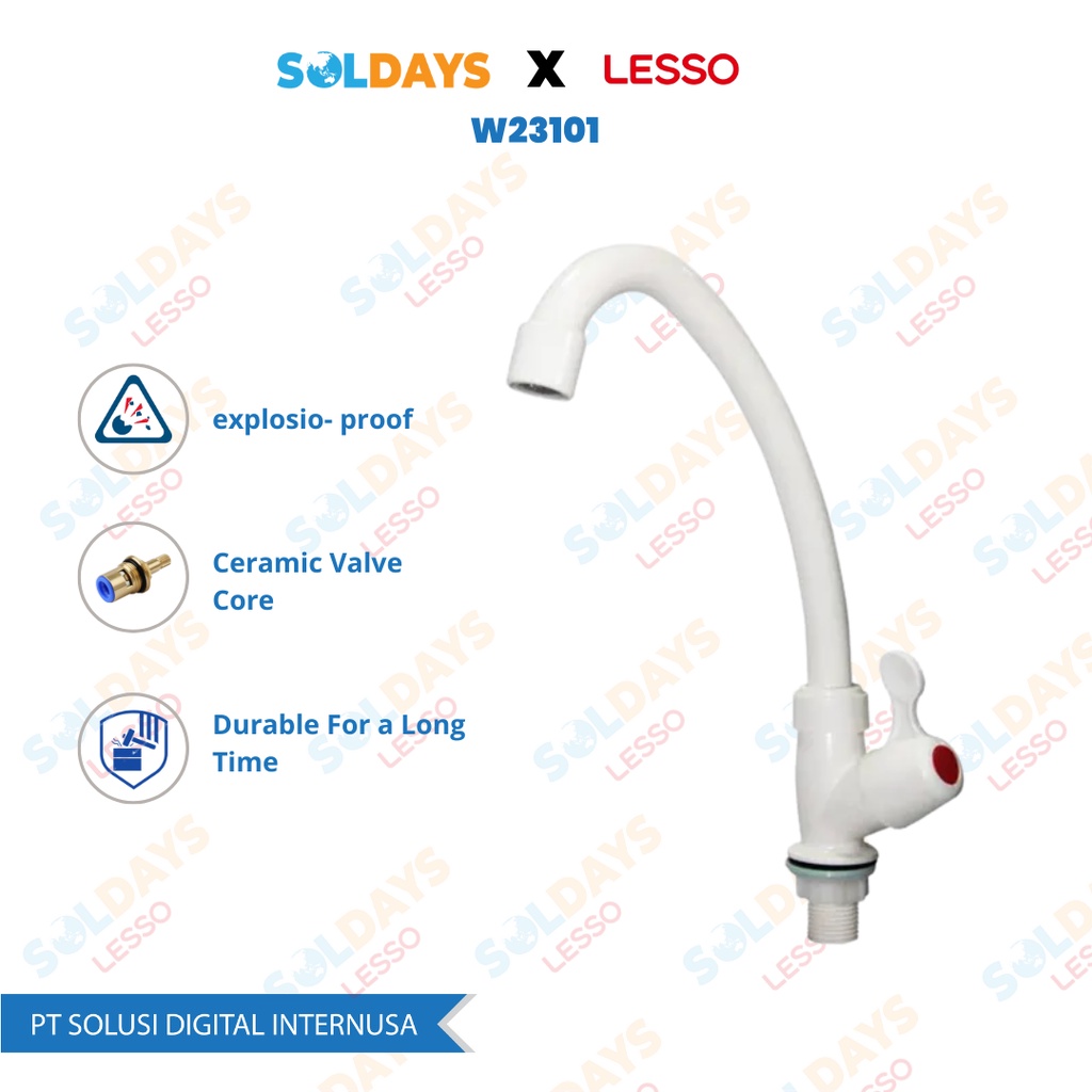 Lesso Keran Angsa W23101 / Kran Air dn15 / Keran PVC 1/2&quot;
