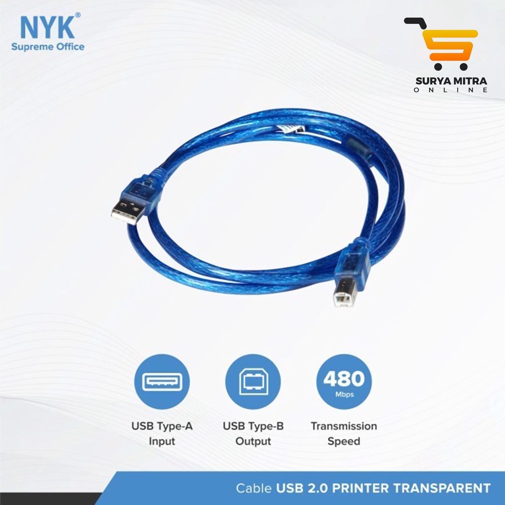 Cable USB Printer NYK 5M V.2.0