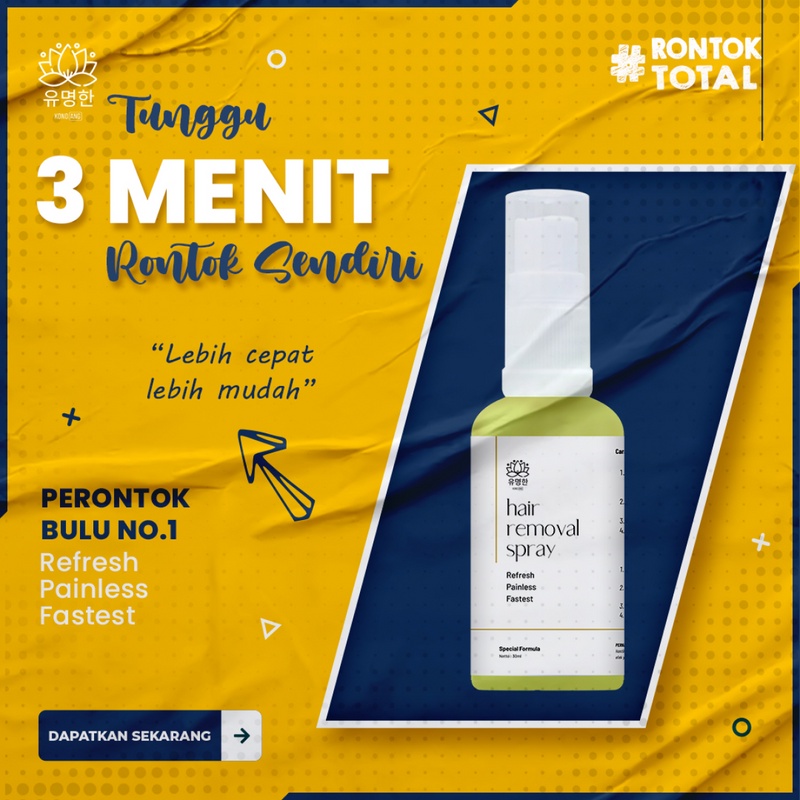 Penghilang Bulu Permanen Perontok Bulu Kaki Permanen Dan Ampuh Kondang Hair Removal Spray 30ml