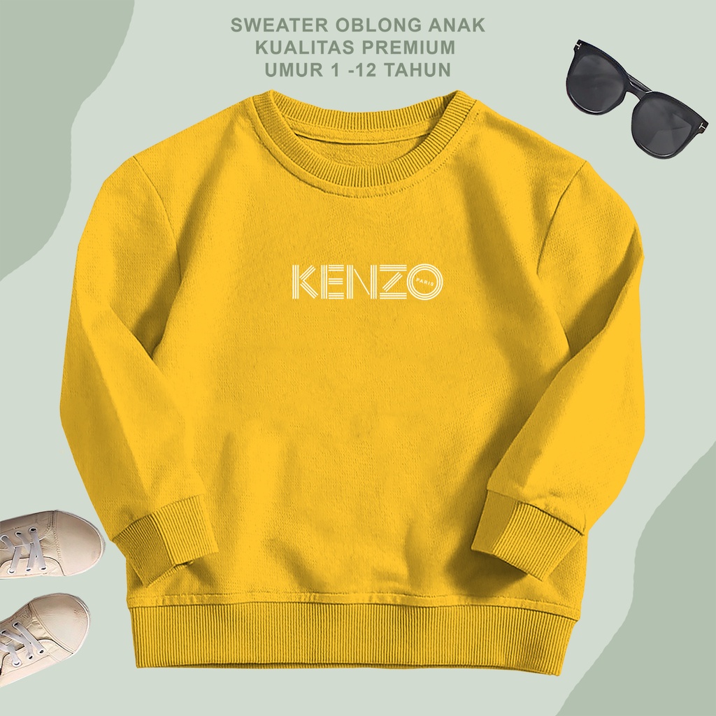 sweater anak laki laki oblong crewneck import unisex 1-12 th