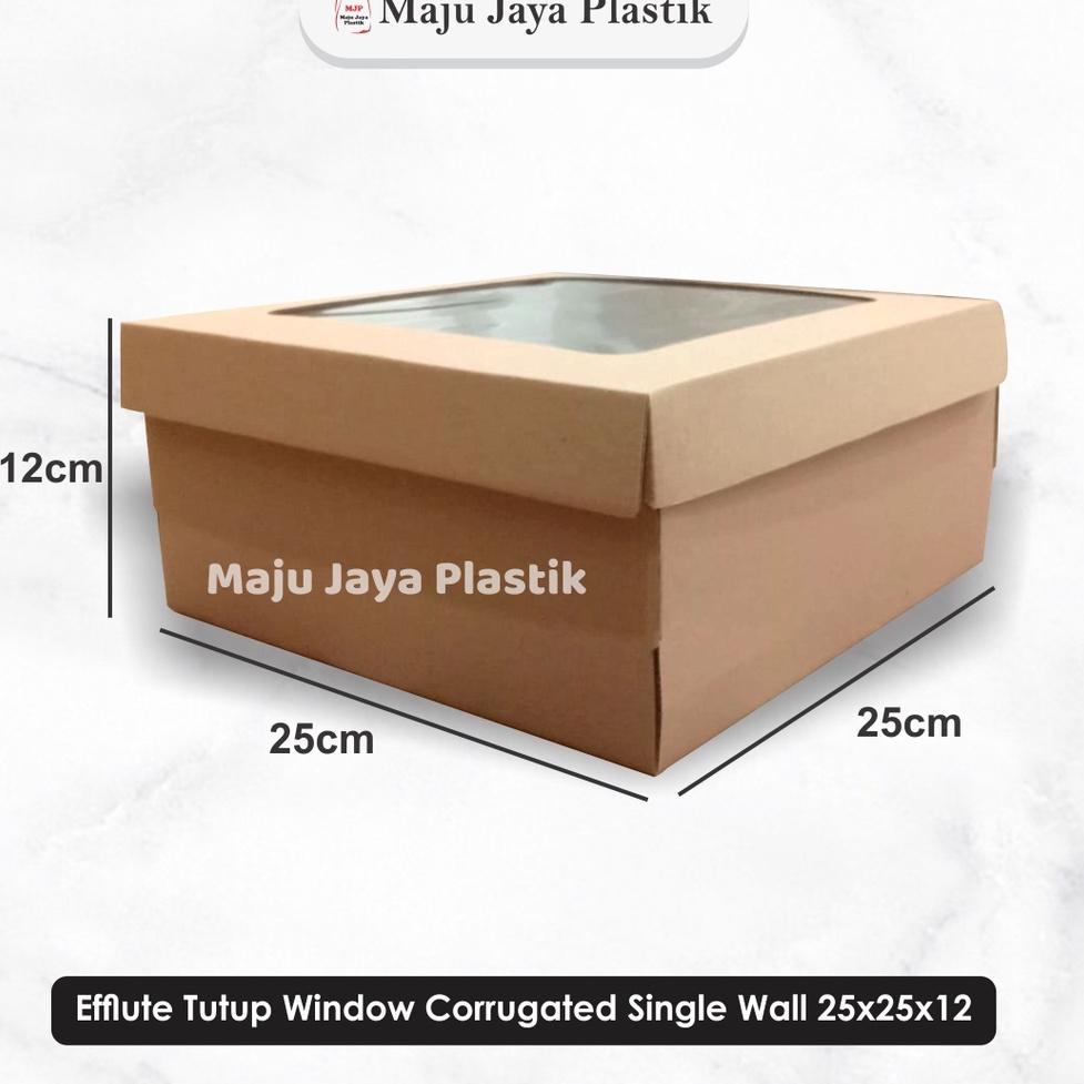 

D78 Box Corrugated Window isi 5pcs TEBAL/Eflute/ Dos 22x22x12/ box 25x25x12 / dus lebaran/ dus idul fitri/ box imlek/ Dos E FLute Coklat Window Single Wall / Dus Kraft Eflute Tutup Mika 22x22x12 cm dan 25x25x12 cm SPECIAL PRICE ゲ