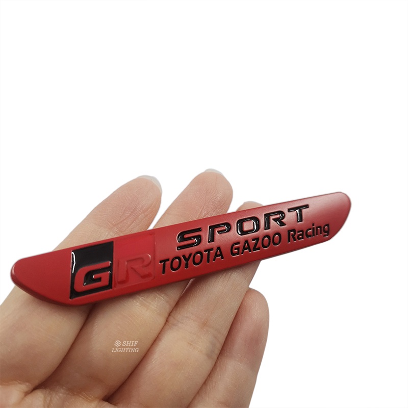 1x Metal GR Sport Logo Mobil Auto Side Fender Dekoratif Emblem Stiker Decal Badge Pengganti TOYOTA GR Sport