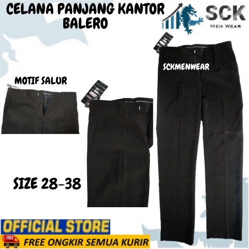 Celana Panjang Basic BALERO Pria Model Reguler Standar size 28-38 / Pakaian Kerja Kantor Formal  - sckmenwear GROSIR