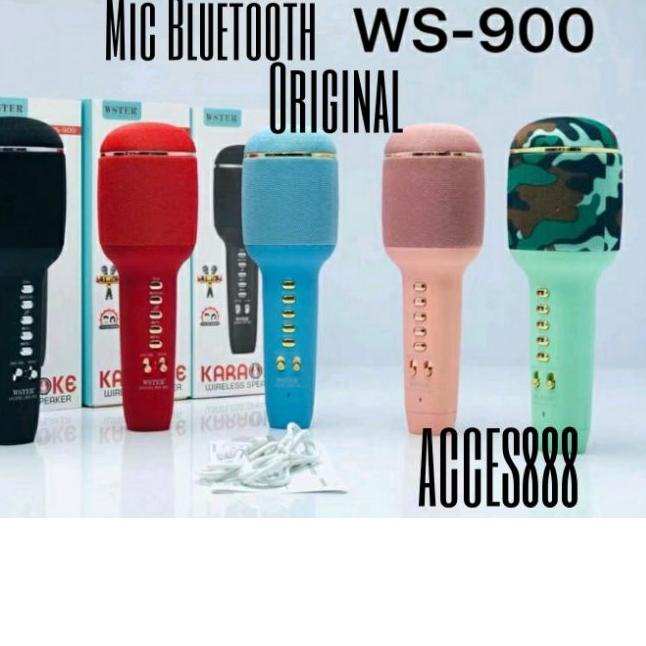 ➸ Mic Bluetooth Karaoke WS-900 Microphone Karaoke Bluetooth Wster WS 900 Original ♦