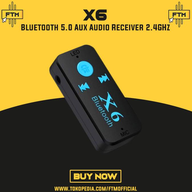 Bluetooth Aux Audio Receiver Mobil - HQX6 - Black