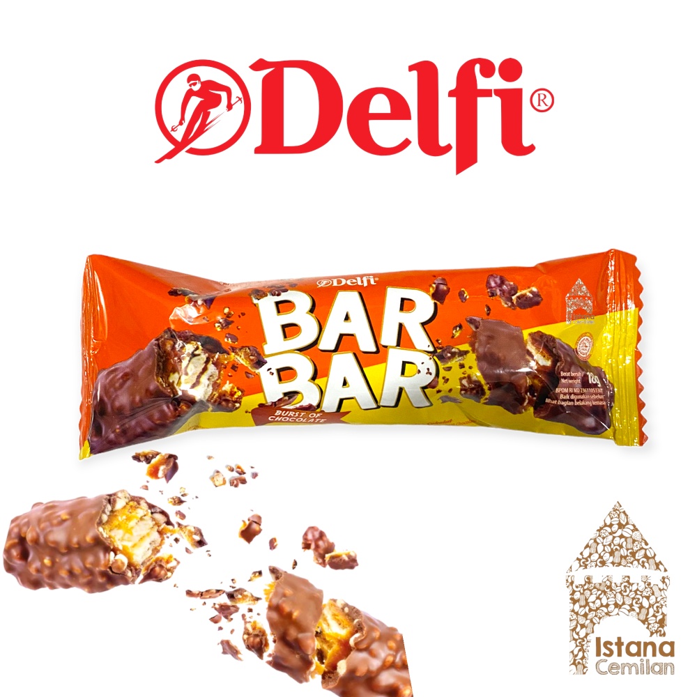Delfi Bar Bar Burst of Chocolate Cokelat Wafer Bar 18 Gram