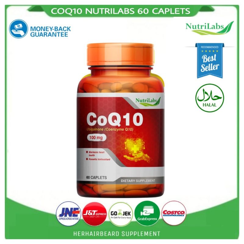 coq10 nutrilabs 100 mg isi 60 caplets ubiquinone - nutrilabs coq10