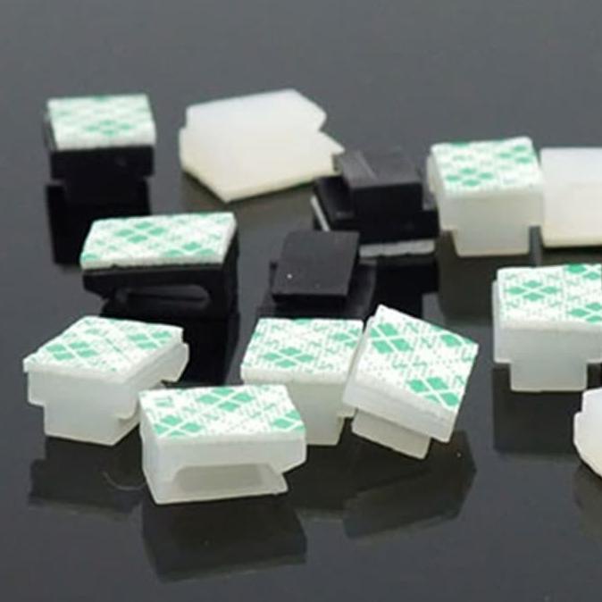 

Self - Adhesive Rectangle Wire fixed Tie Cable Mount Clamp Clip AO89 puw331