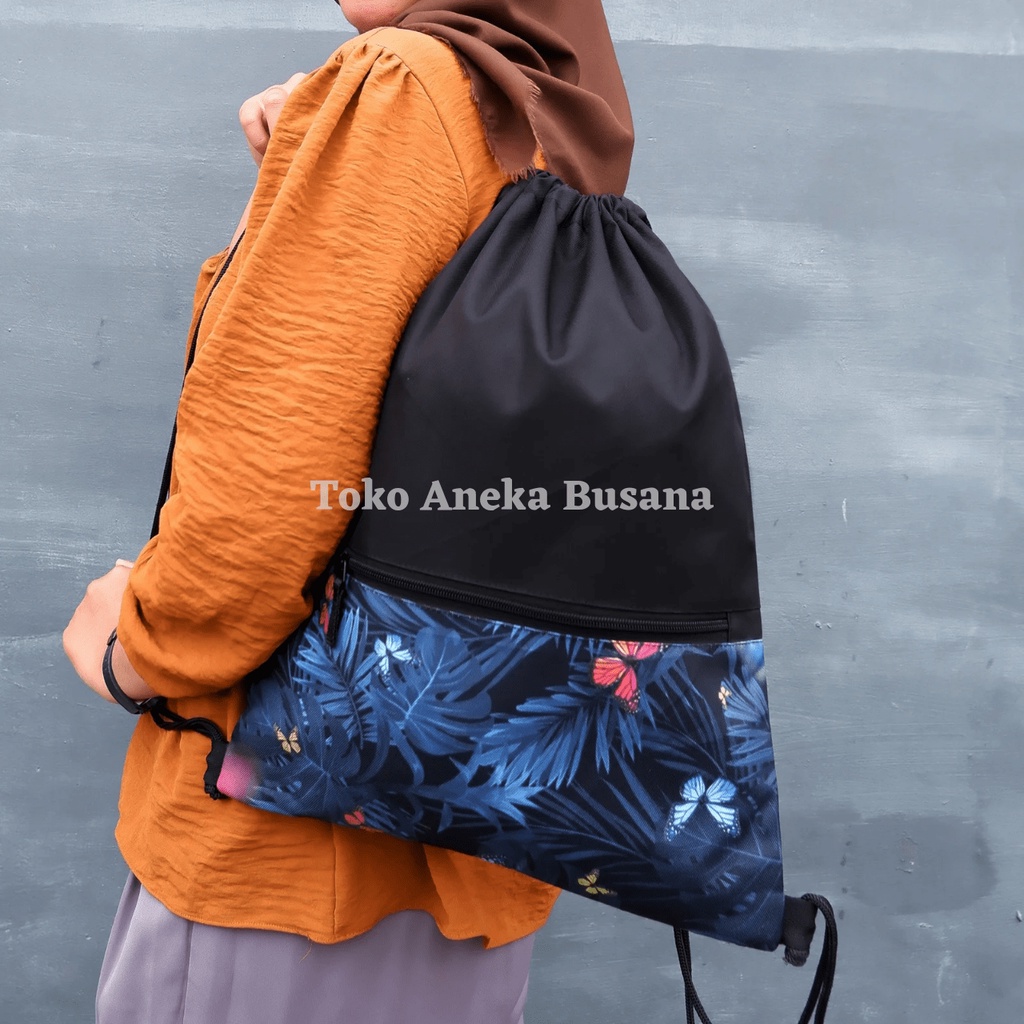 Tas Serut Wanita String Bag Tas Travel Drawstring Bag Tas Ransel Serut Wanita MTS002