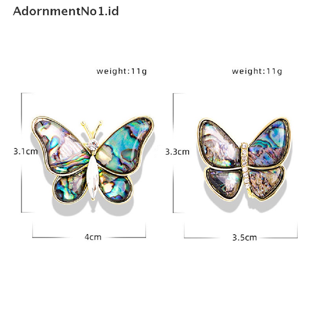 [AdornmentNo1] Kupu-kupu Bros Simulasi abalone Bros Wanita Pin Perhiasan Aksesori [ID]