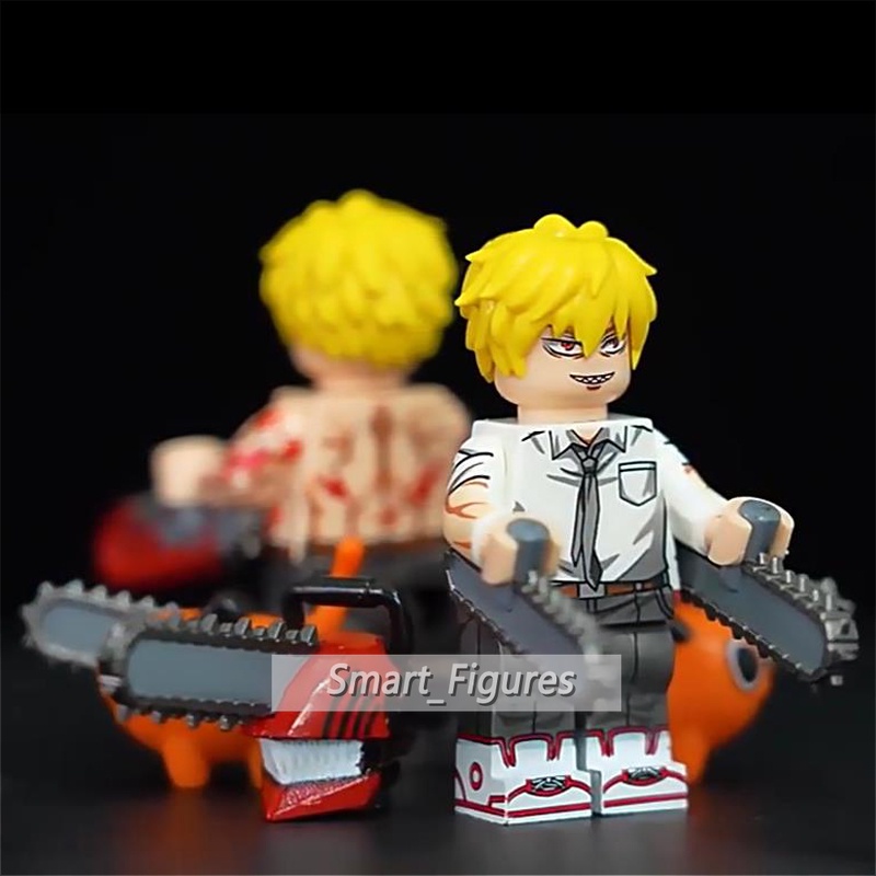 Chainsaw Man Minifigures Denji Pochita Makima Mainan Rakitan Anak Hadiah Angka Mini WM2523 WM2524