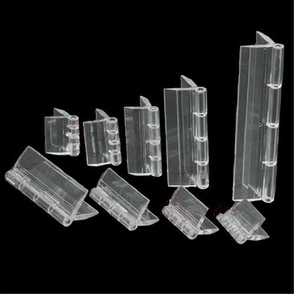 Ggg 10PCS Engsel Lipat Akrilik Bening Tahan Lama Transparan Plexiglass Hinge 5ukuran  Id