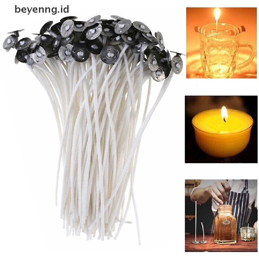 Beyen 100Pcs Wicks Cotton Core Wd Wick Dengan Sustainer Untuk Novelt ID