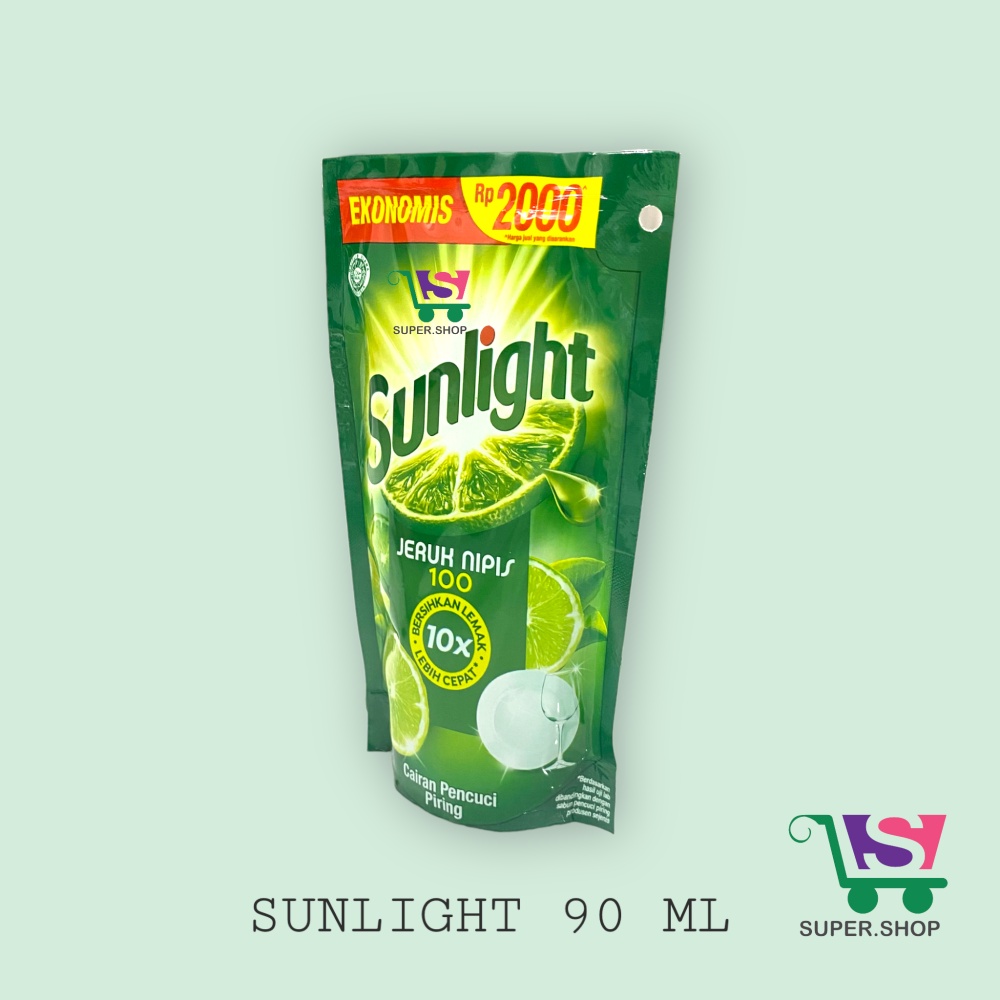 Sunlight Cairan Sabun Cuci Piring Jeruk Nipis / Lime 90 ML