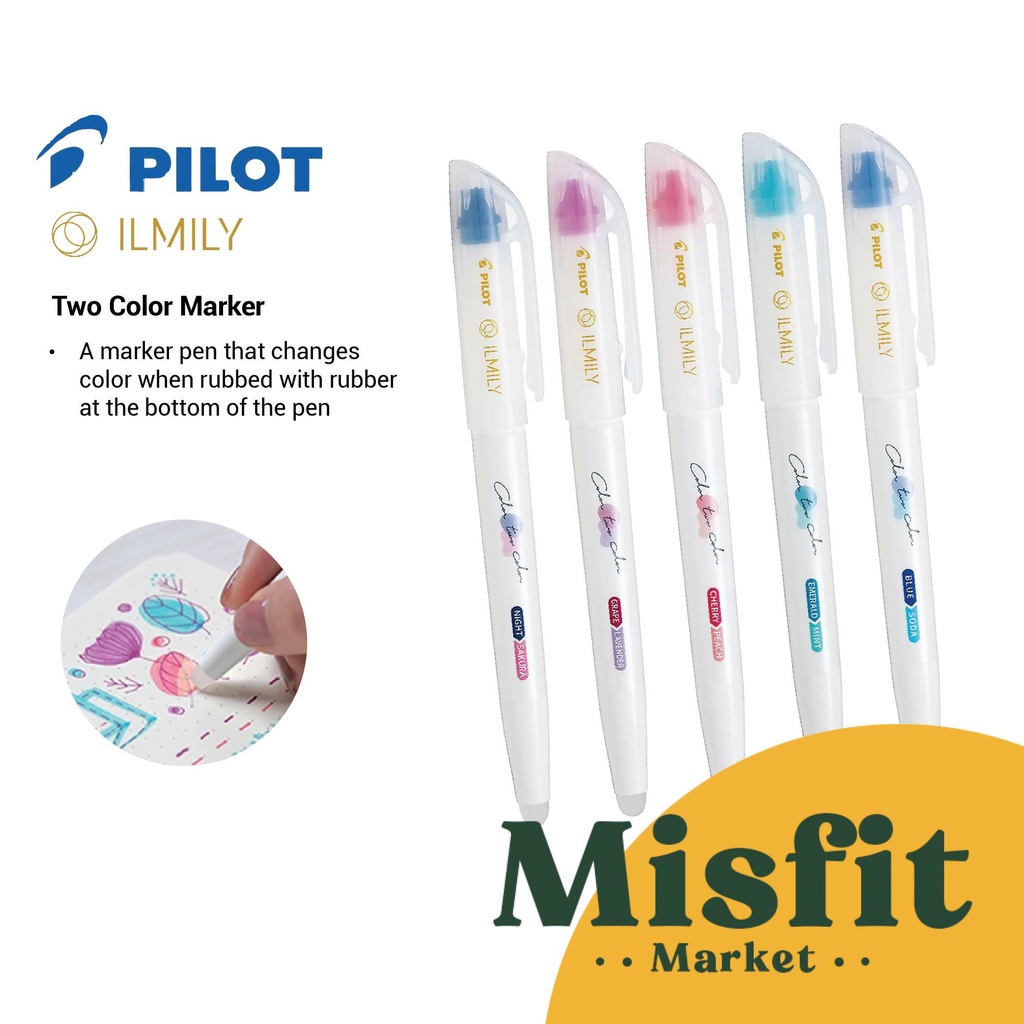 

Pilot ILMILY Two Color Changing Marker Erasable Frixion Spidol Warna Warni
