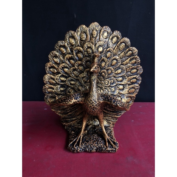 Piala Resin Burung Merak / Miniatur Resin Burung Merak