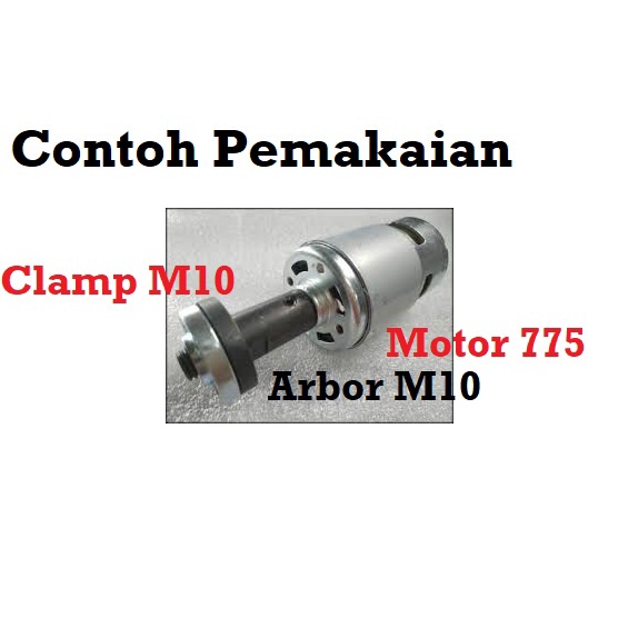 [HAEBOT] Arbor M10 Adapter Gerinda Mandrel Grinder 5 6 6.35 8 10 12 14 16mm Konektor Chuck Pegangan Holder Table Saw Mini DIY Mesin Potong