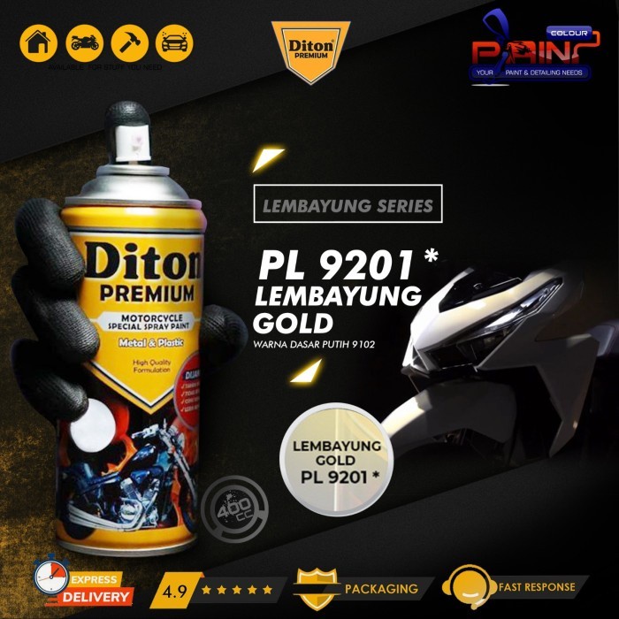 DITON PREMIUM LEMBAYUNG GOLD 9201* - Cat Semprot /Pylox/Samurai/Helm