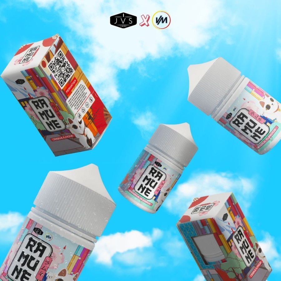 RAMUNE ORIGINAL FLAVOUR FREEBASE 60ML BY JVS x VAPORMANIA ORIGINAL