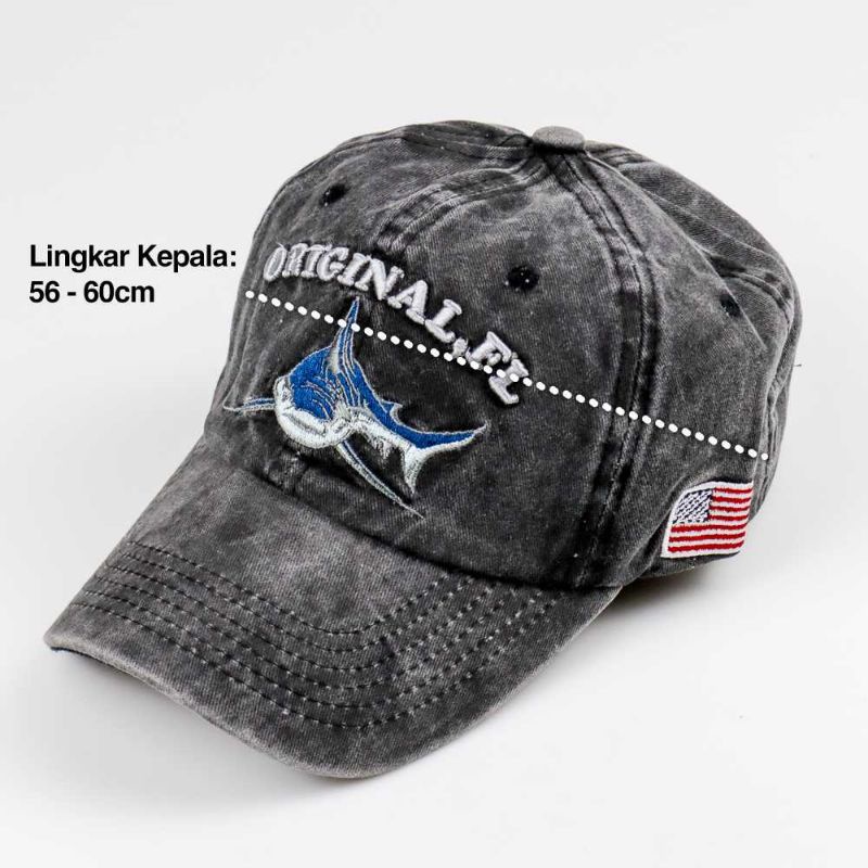 Topi Baseball Cap Model Shark Original FL