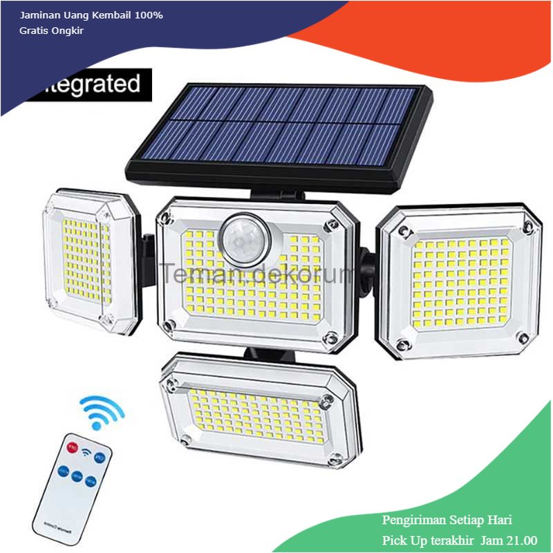 TD - LMP KIWONG Lampu Dinding Solar Sensor Gerak Outdoor Waterproof Cool White - KW-007