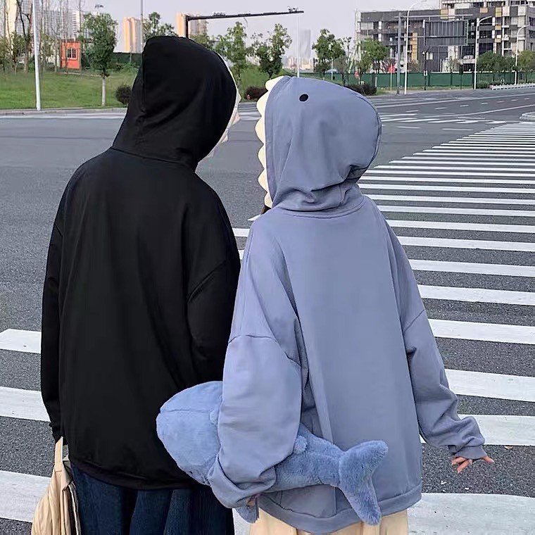 FUNNY SHARK HOODIE OVERSIZE | PAUS HOODIE OVERSIZE PRIA WANITA KOREAN STYLE